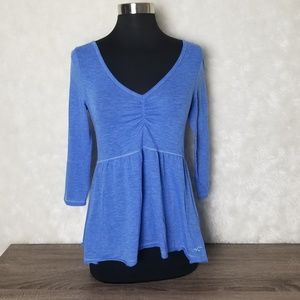 Hollister Deep Open V-neck Babydoll Tunic